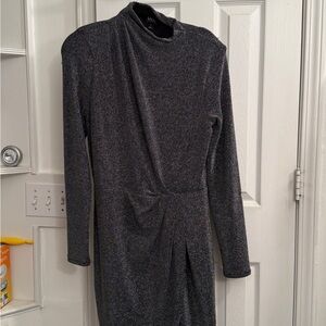 INC International Concepts Gray Ruched Bodycon Dress